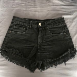AE black high rise festival  jean shorts